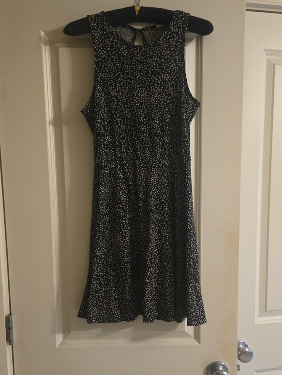 Lush Dresses & Skirts - Lush Black and White Midi Polka Dot Dress